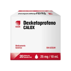 Dexketoprofeno 25 mg - 10 mL x 20 Sobres de Solucion Oral